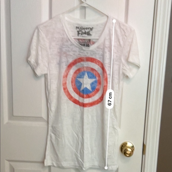 Mighty Fine Marvel Captain America Tee in White Size M - Picture 4 of 5